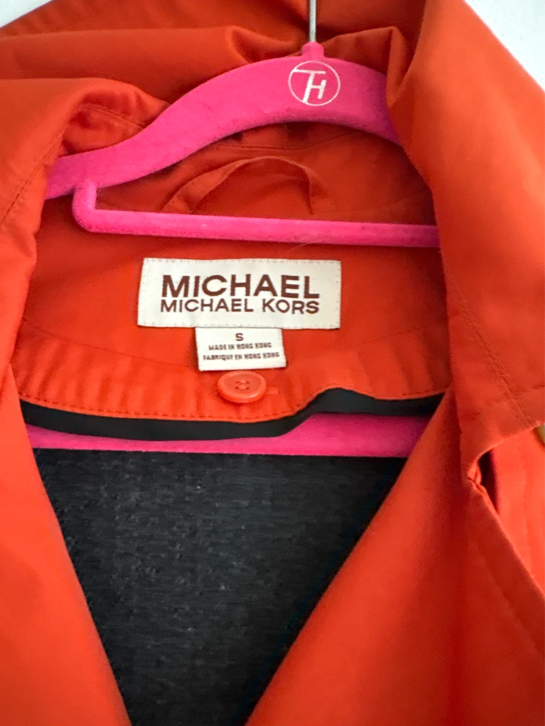 Michael Kors Orange Trench Coat Size S - photo 2