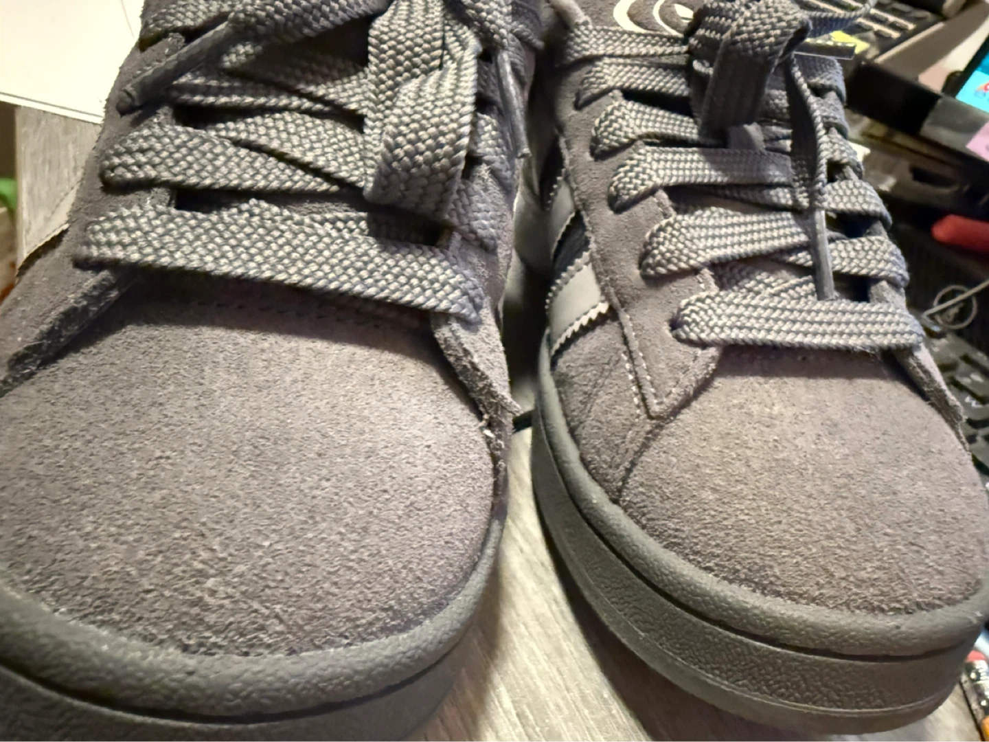 Adidas Campus Shoes Gray Suede Size 5.5 - photo 2