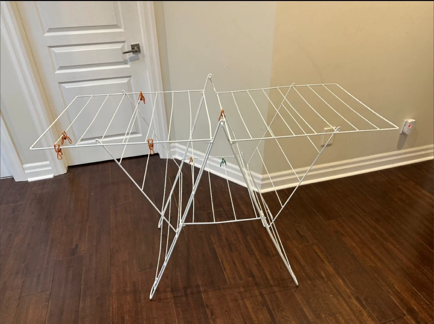 White Folding Clothes Drying Rack