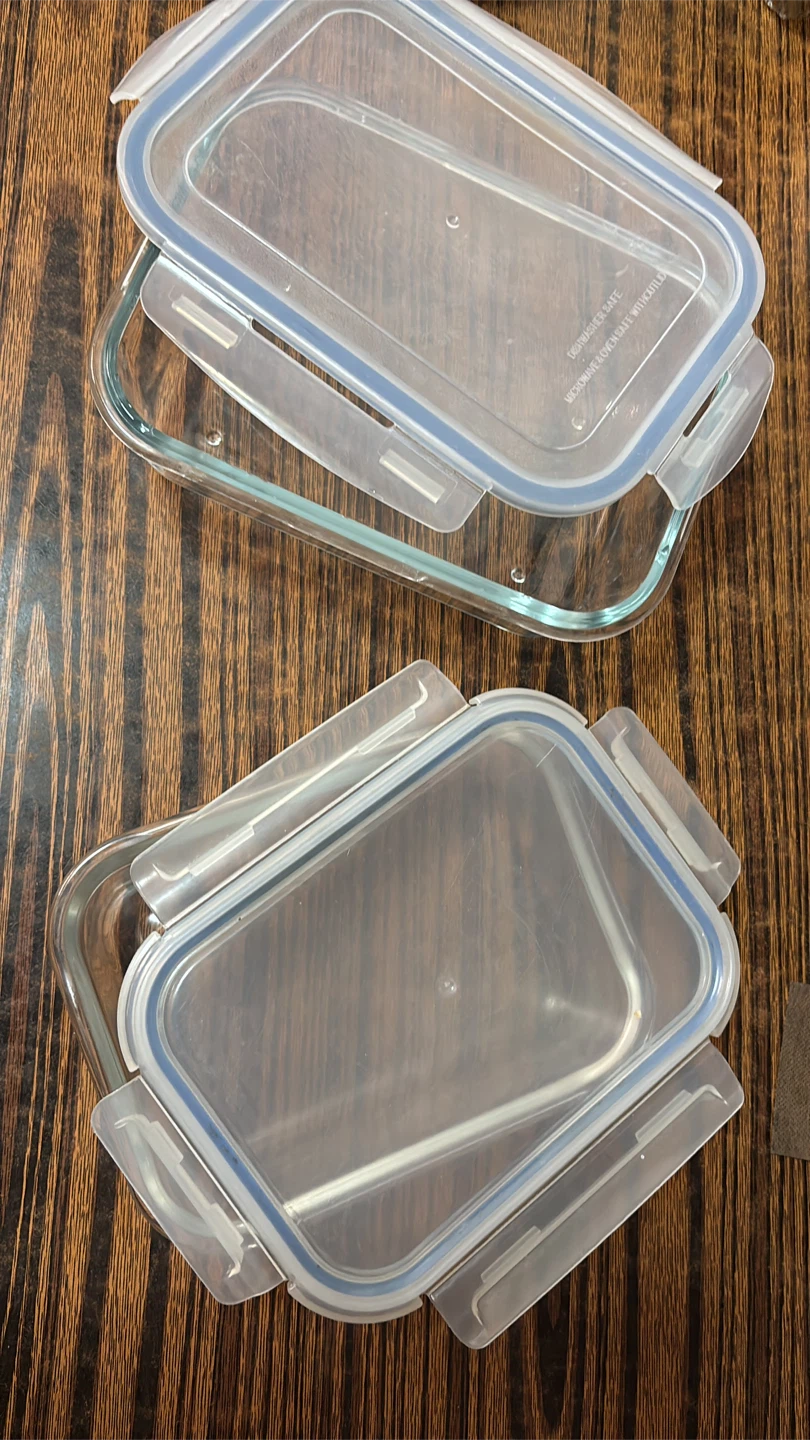 Glass Food Storage Containers with Lids (2 Pack)