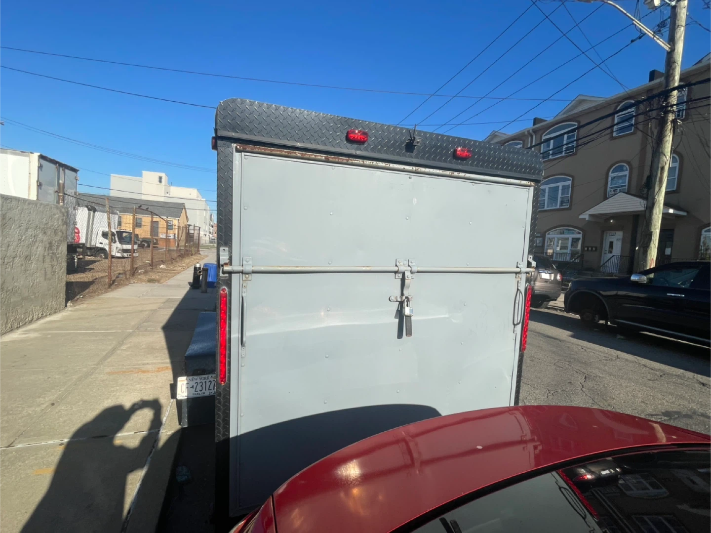 Gray Enclosed Cargo Trailer