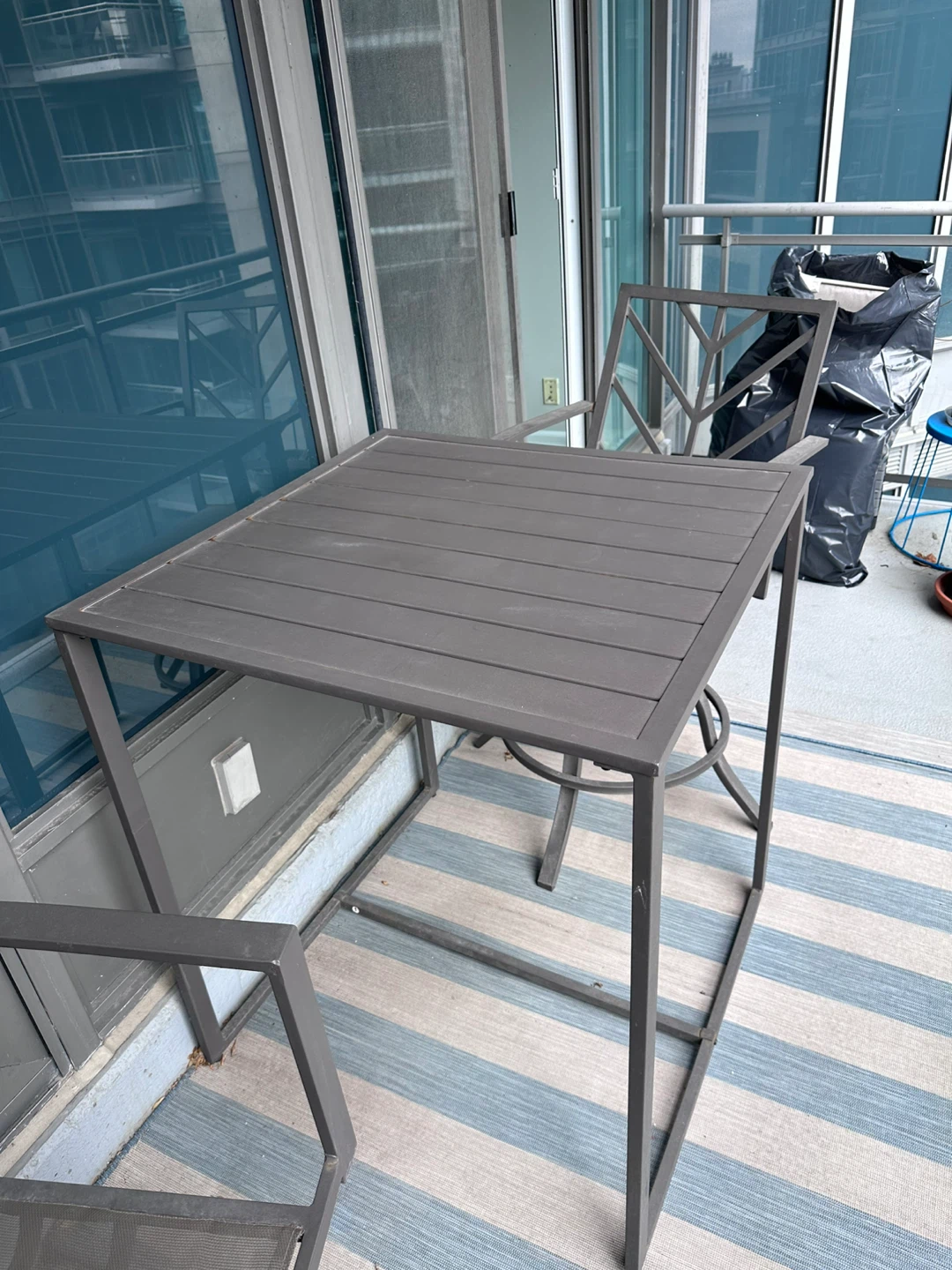 Outdoor Bar Table and Chairs Set - photo 2