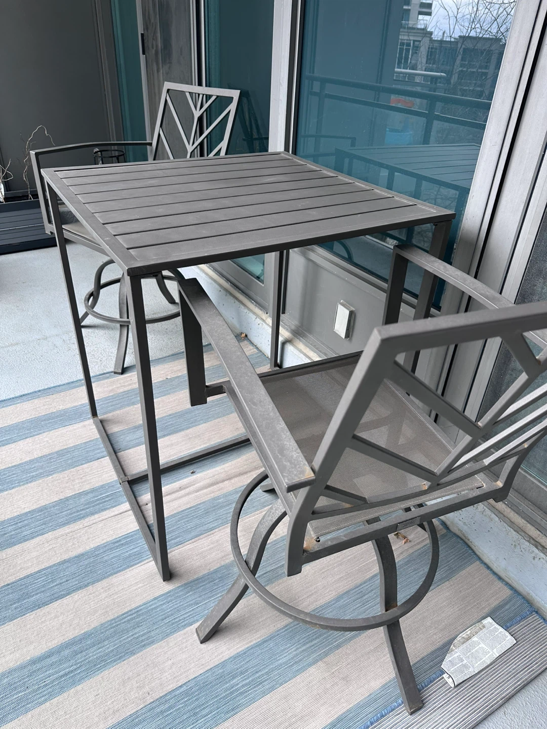 Outdoor Bar Table and Chairs Set - photo 4