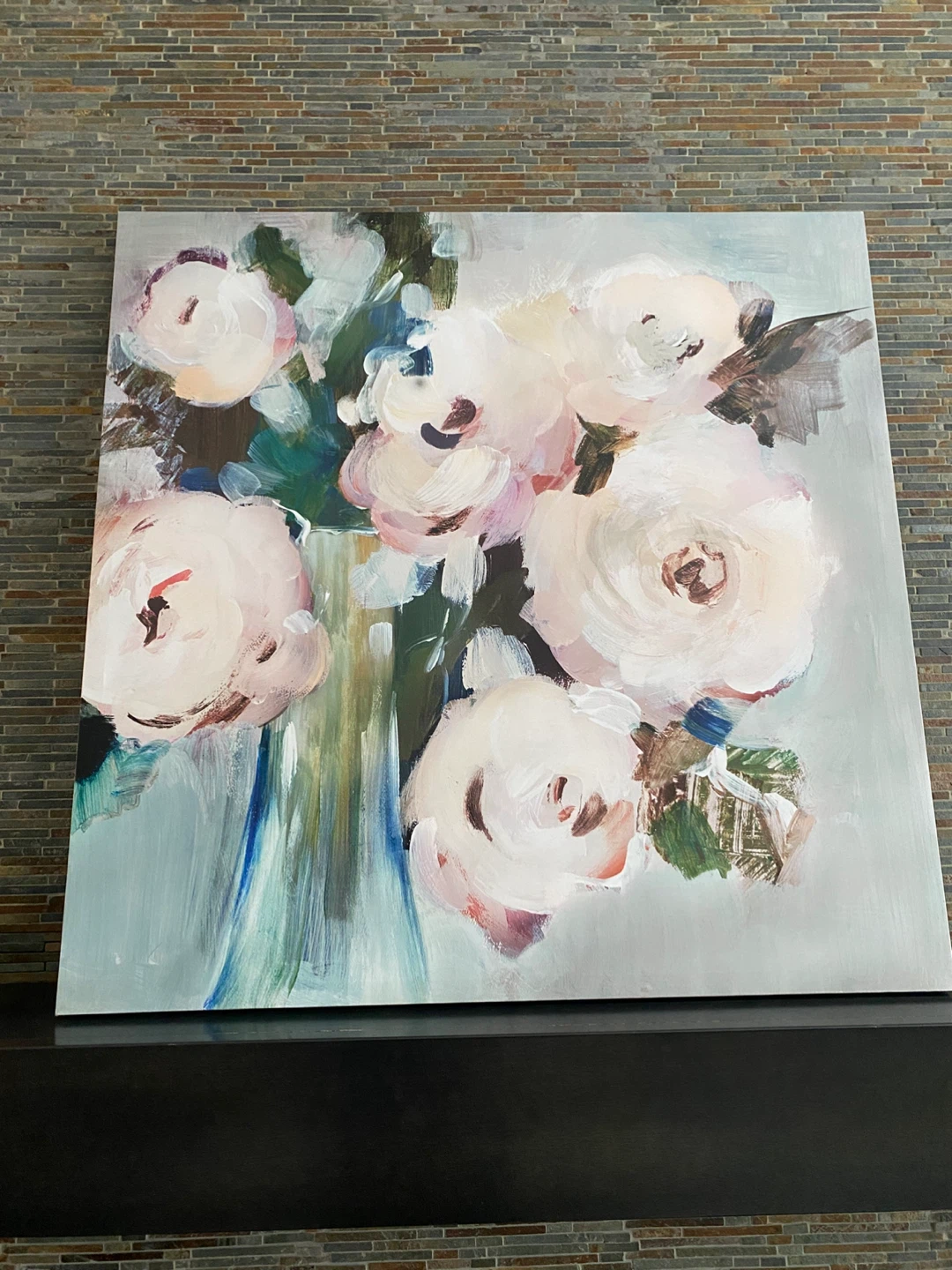Canvas Wall Art Print - Blush Pink Roses Floral Painting - photo 4