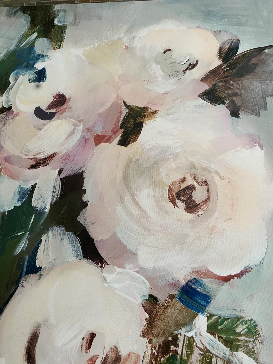 Canvas Wall Art Print - Blush Pink Roses Floral Painting - photo 3
