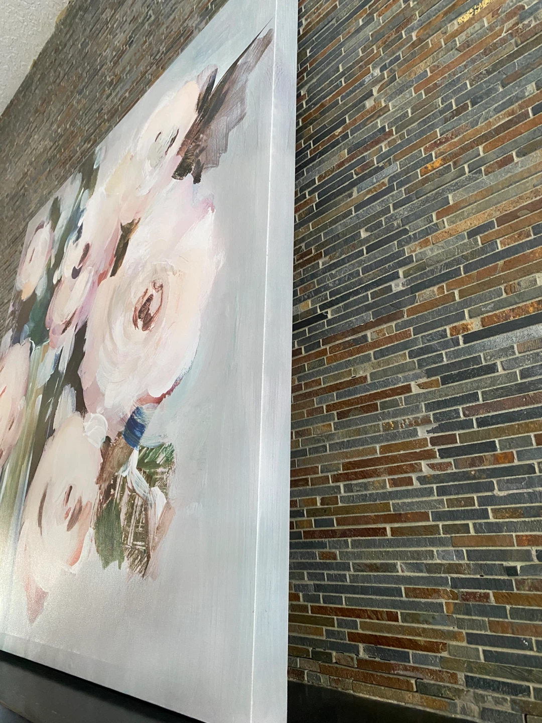 Canvas Wall Art Print - Blush Pink Roses Floral Painting - photo 2