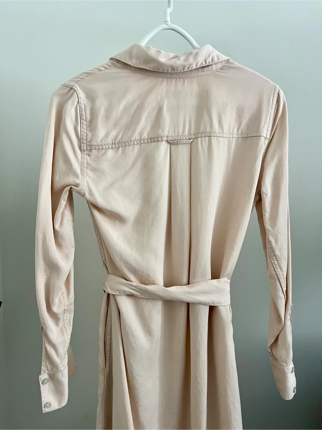 Banana Republic Tan Button-Up Midi Dress with Belt - photo 4