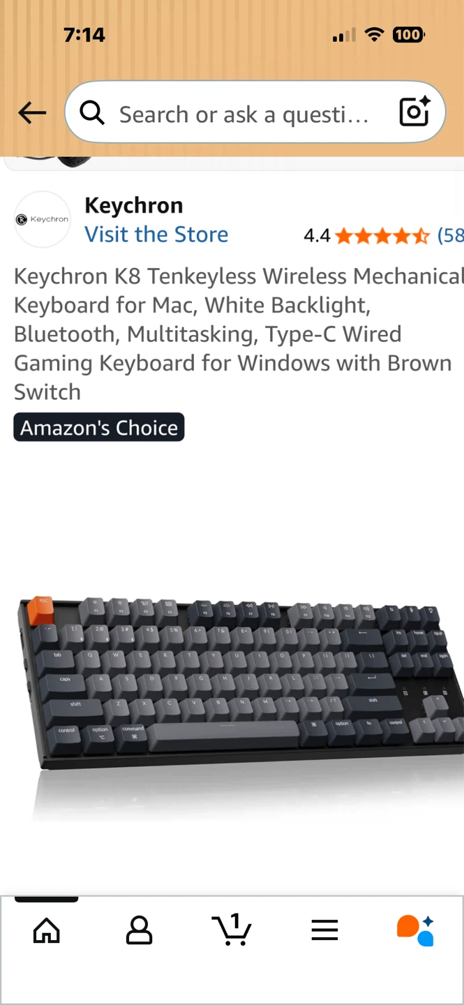 Keychron K8 Tenkeyless Wireless Mechanical Keyboard - photo 2