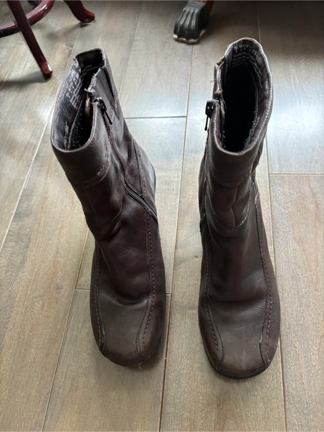 Hush Puppies Women's Brown Leather Ankle Boots