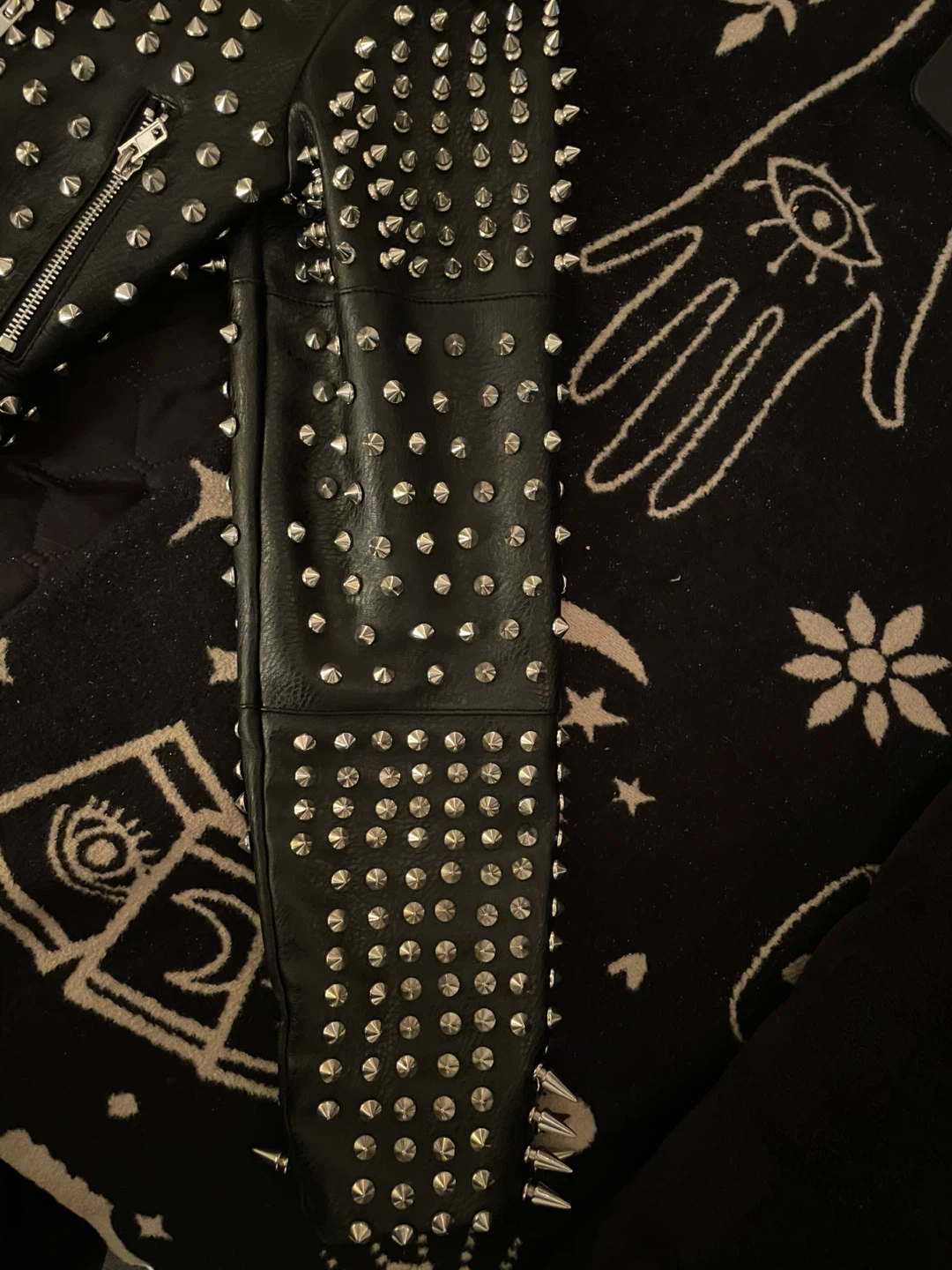 Western Fashion Studded Motorcycle Jacket - Black, Size M - photo 4