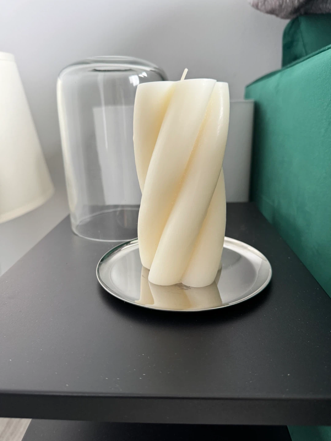 West Elm Kuba Glass & Metal Cloche & Candle - photo 2