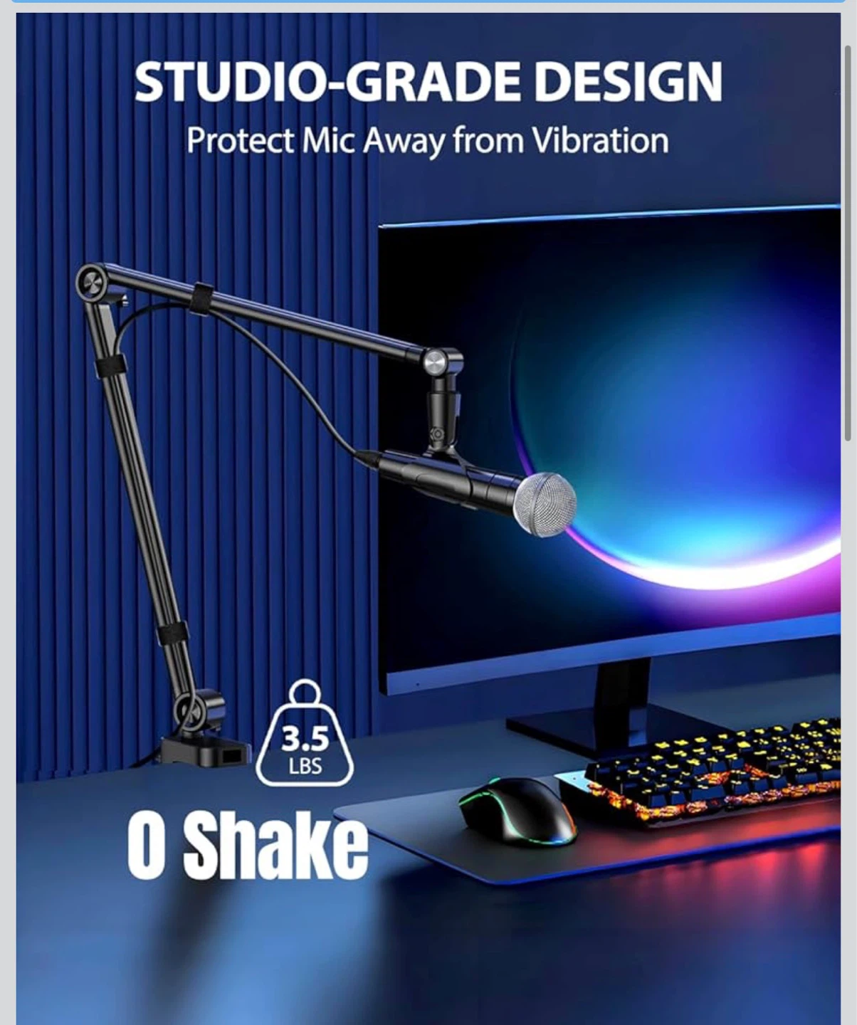 Adjustable Microphone Boom Arm Stand - photo 2