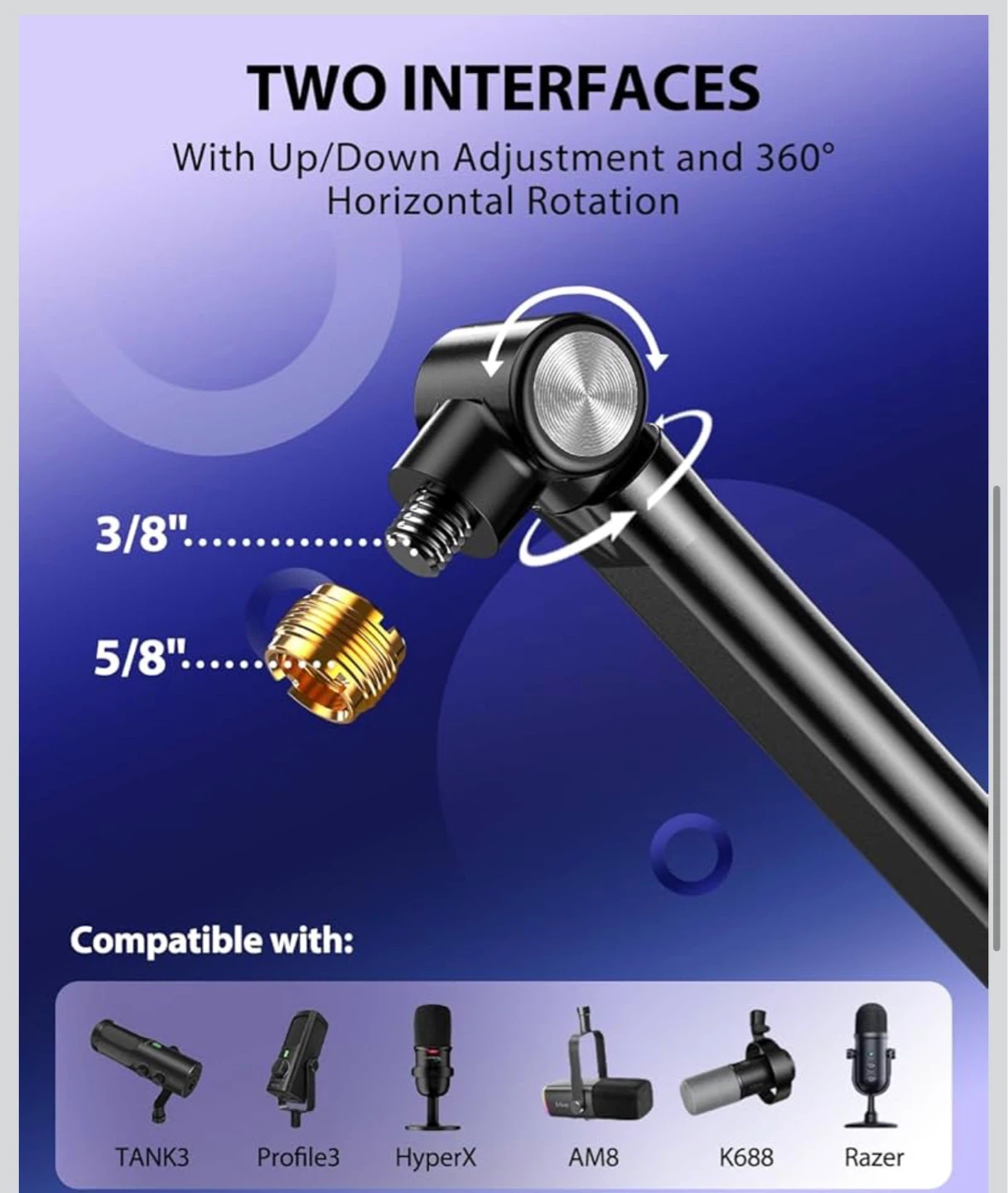 Adjustable Microphone Boom Arm Stand - photo 3