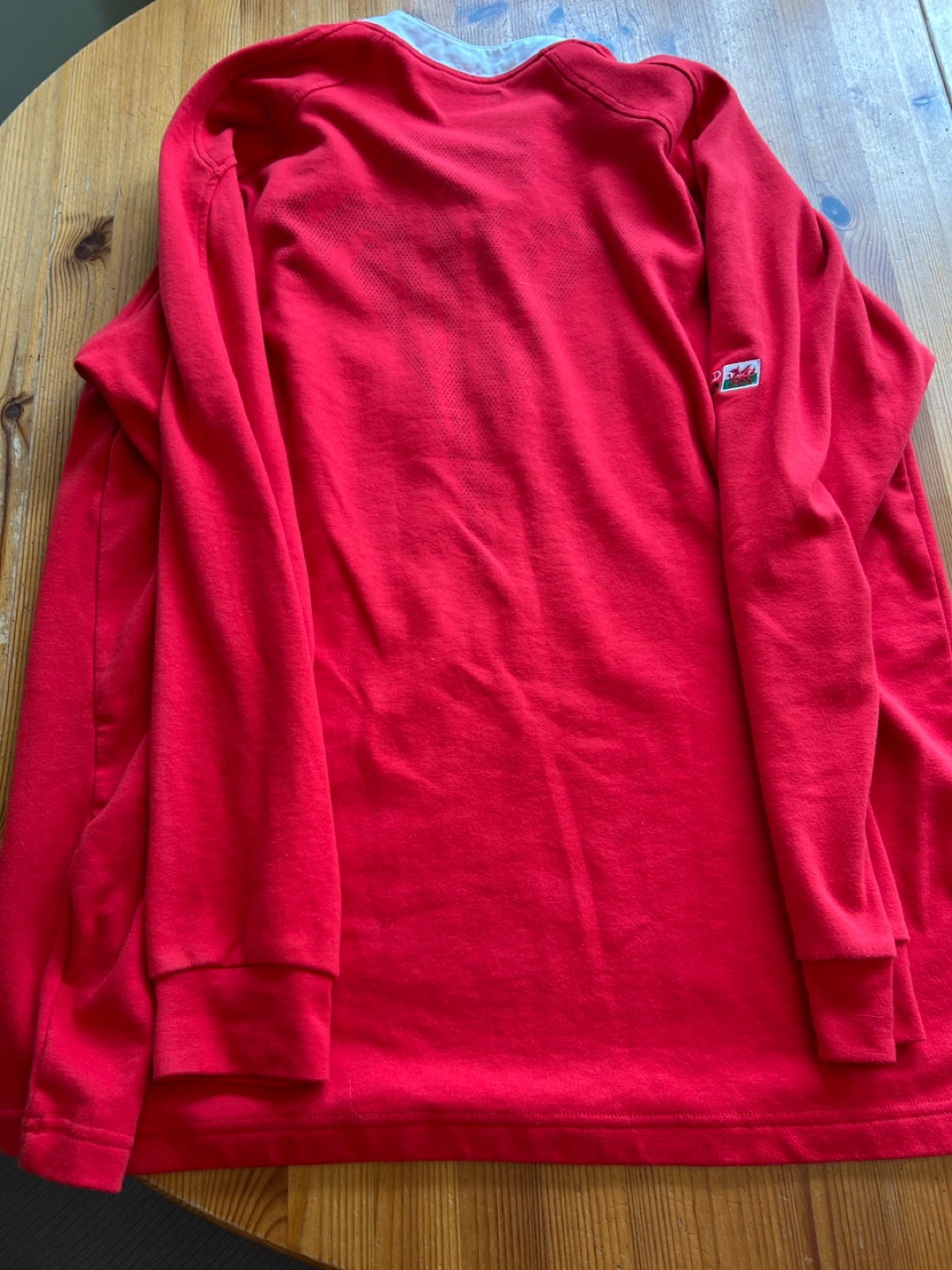 Reebok Wales Rugby Shirt BRAINS BEER Mens Long Sleeve Red - photo 3