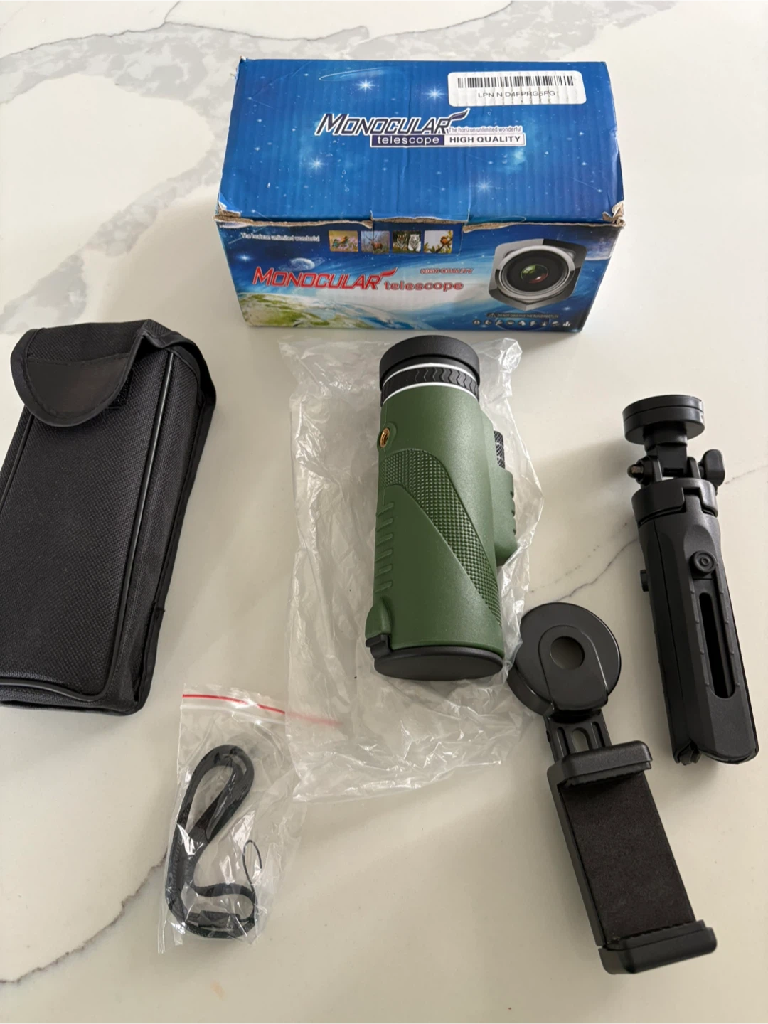 Monocular Telescope Set with Tripod and Phone Mount