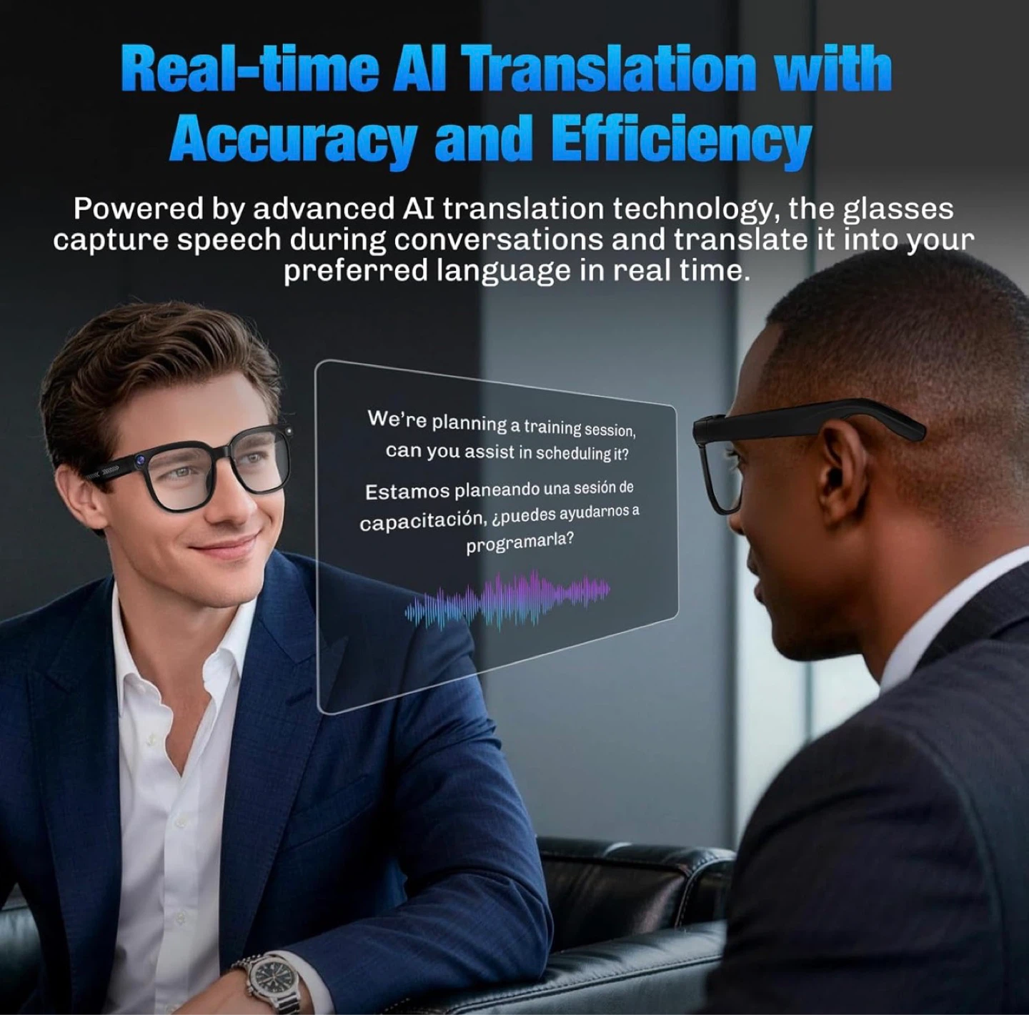 Smart Glasses with 4K Camera and AI Translation - photo 3