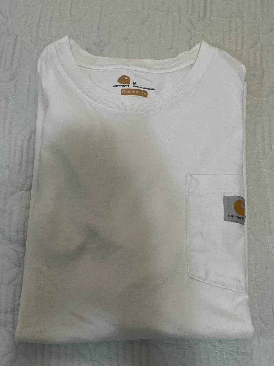 Carhartt Men's White Original Fit Short Sleeve T-Shirt - Size M - photo 2