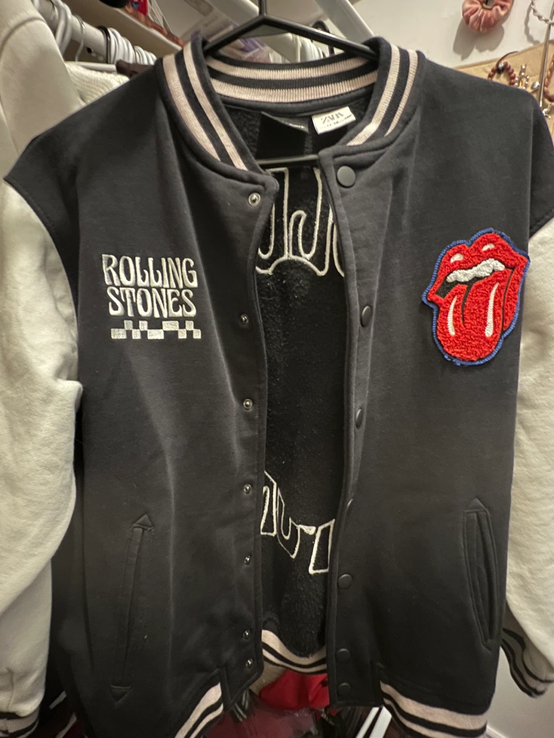 ZARA Rolling Stones Varsity Jacket Size 11-12 Years - photo 3