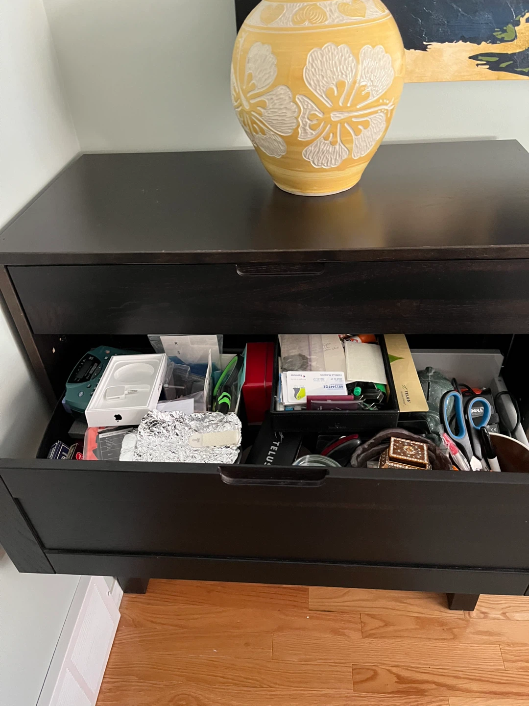 Dark wood filing cabinet and Two drawer storage - photo 4