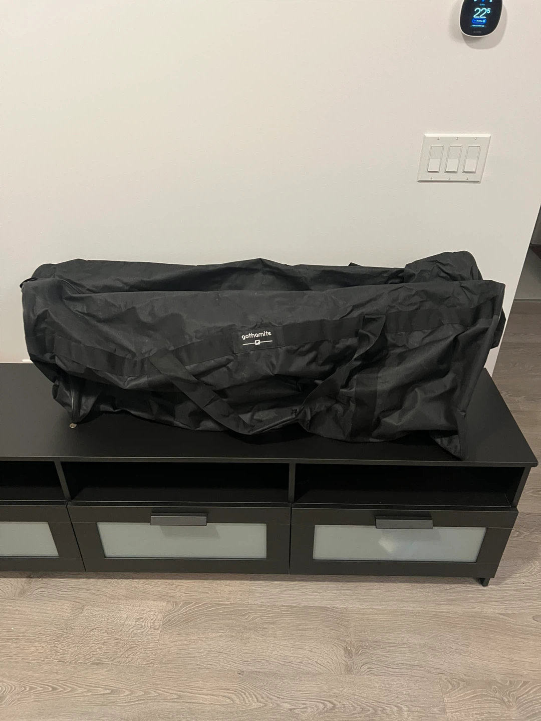 Gothomite black travel bag
