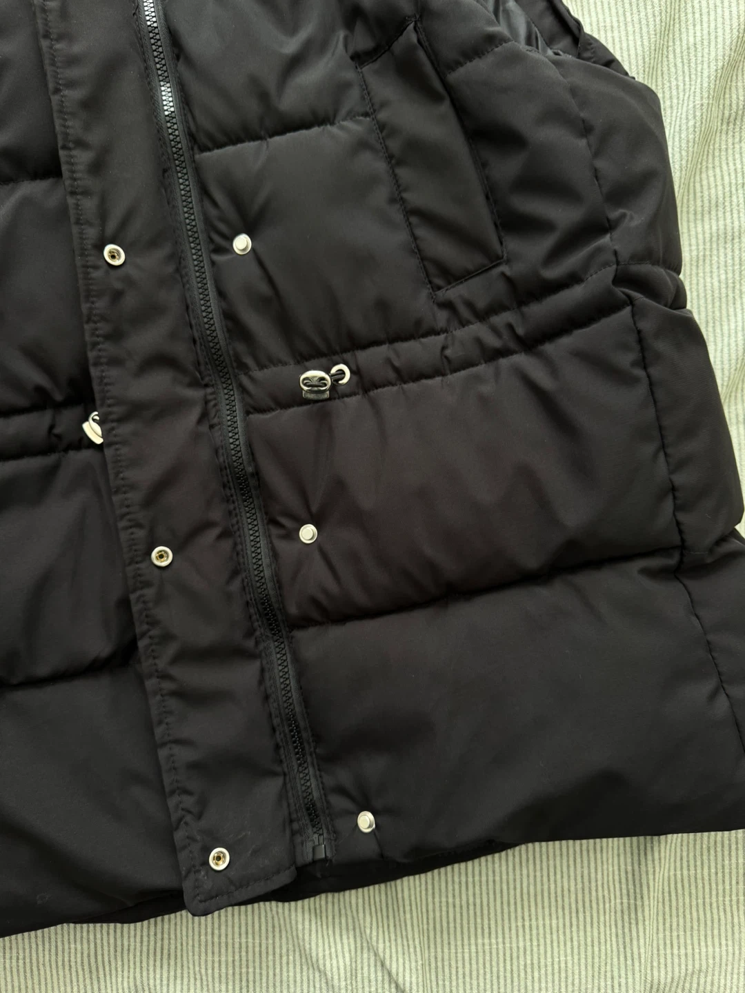 Black Puffer Vest with Hood - photo 3
