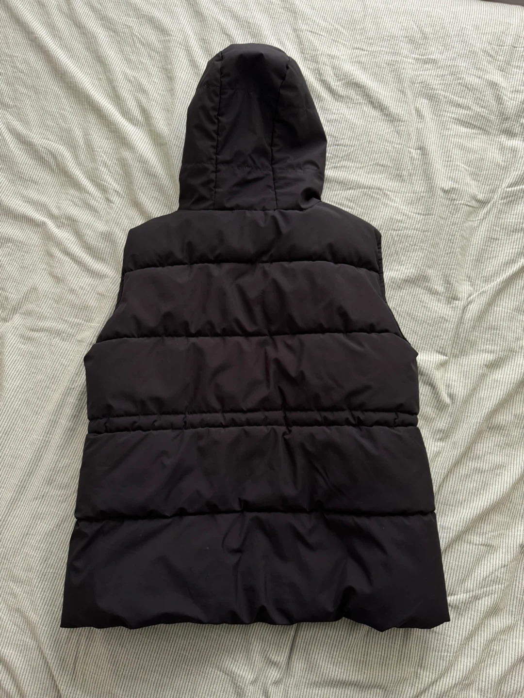Black Puffer Vest with Hood - photo 2