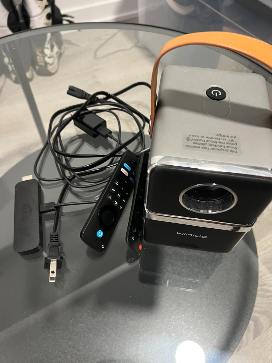 WIMIUS Mini Projector with Fire TV Stick and Remote