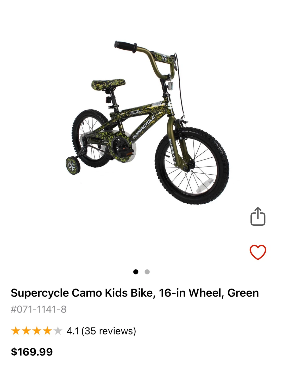 Supercycle Camo Kids Bike - 16-in Wheel
