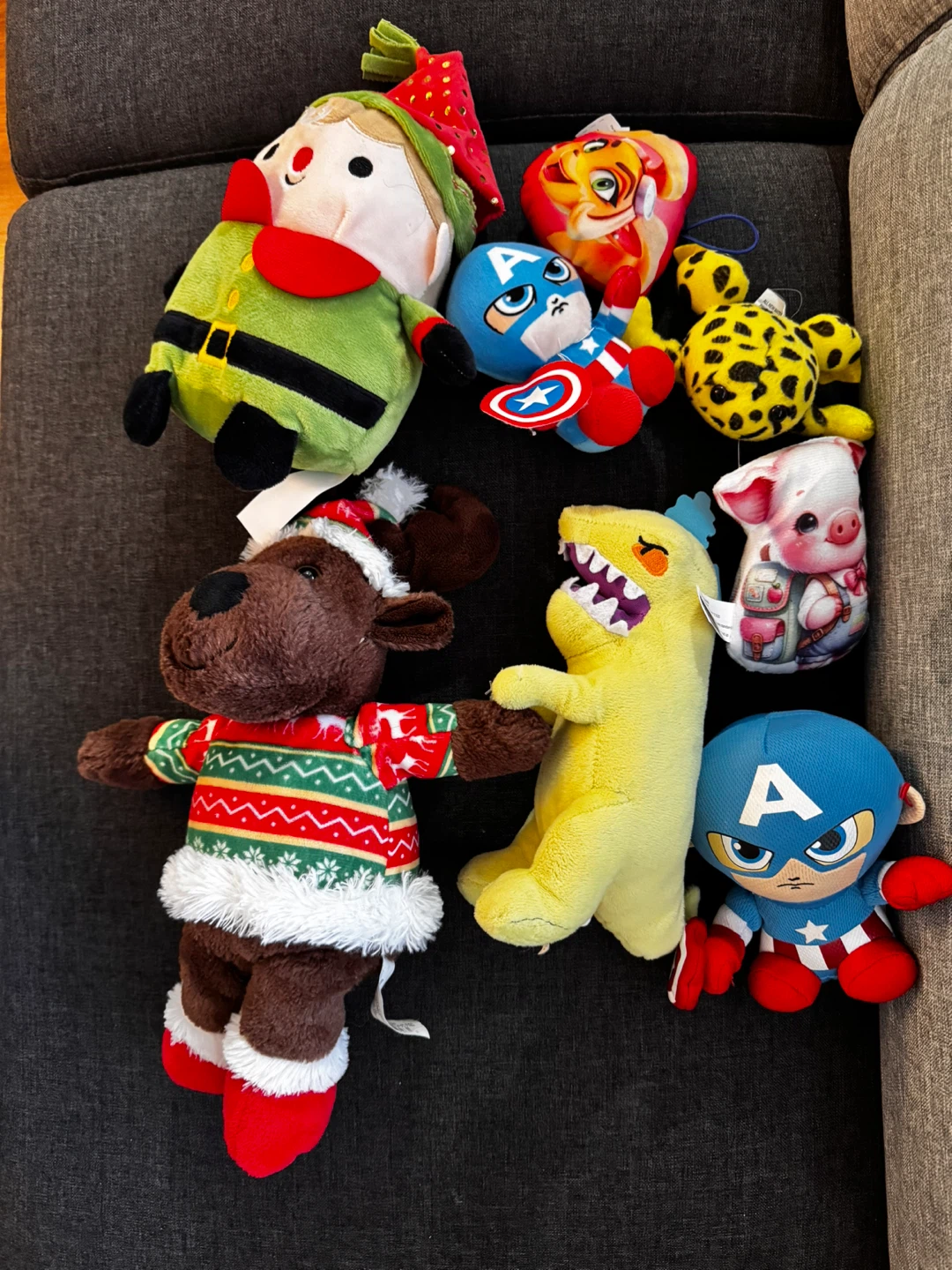 assorted plush toys