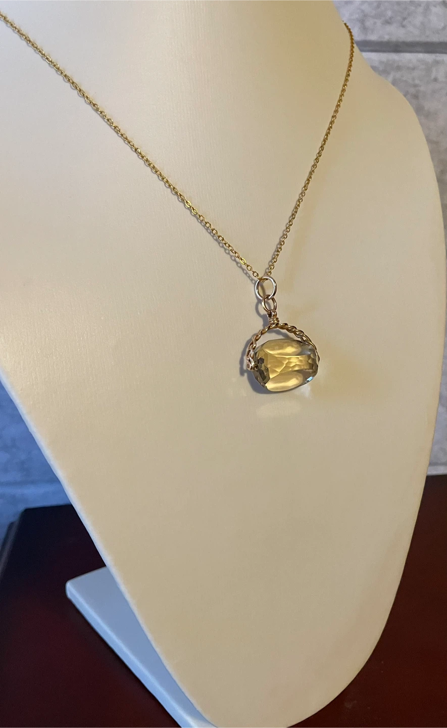 Antique Citrine Gemstone & 9CT Gold  Spinner Watch FOB