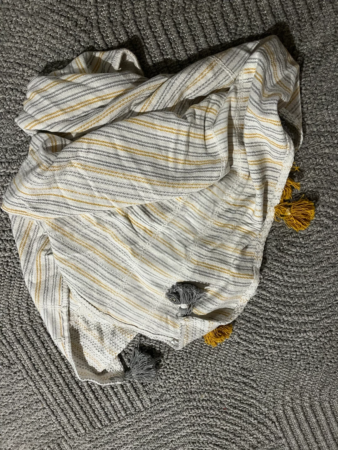 Throw Blanket Set - Striped and Faux Fur - photo 2