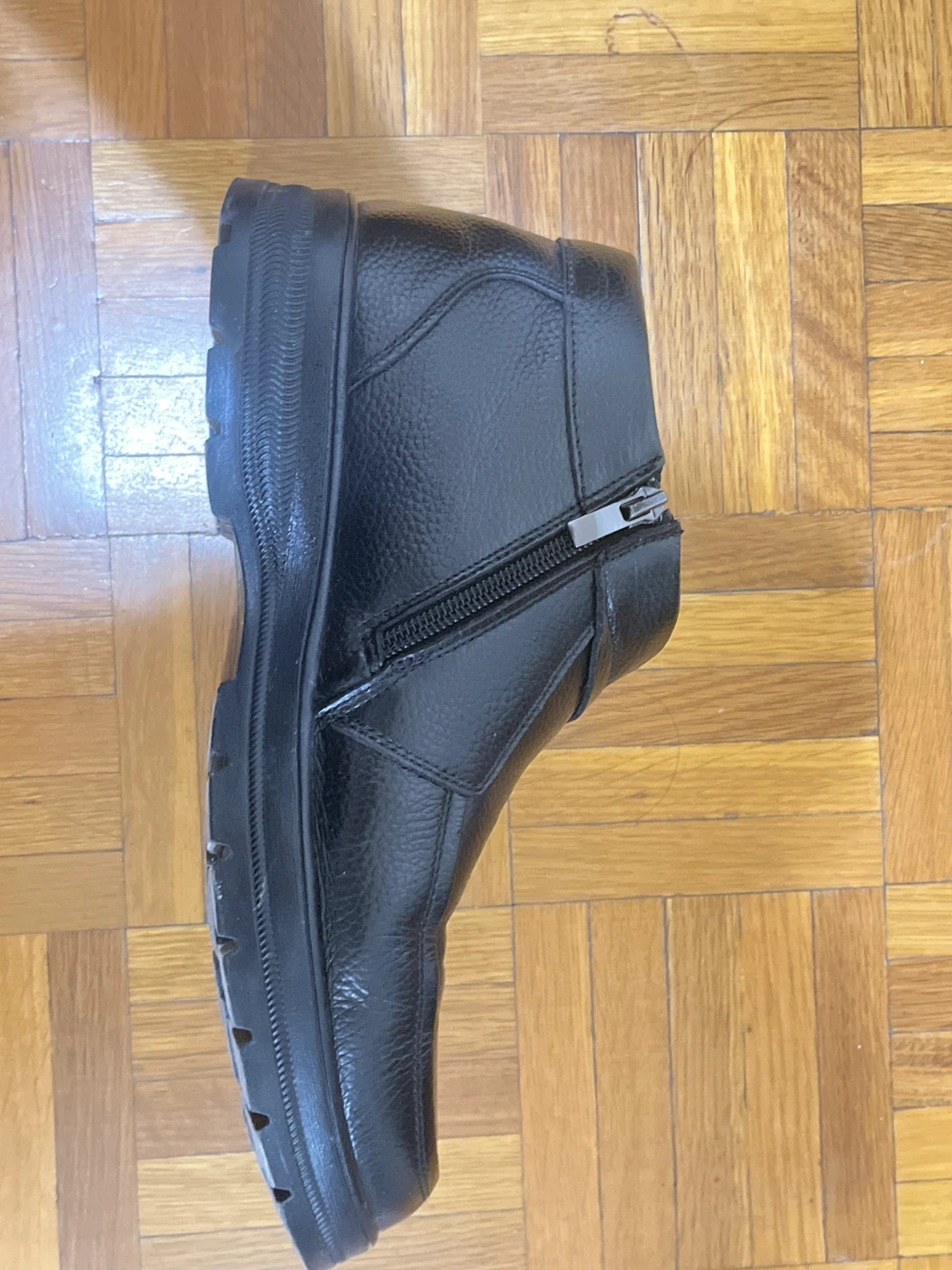 Men's Black Leather Winter Boots - photo 3