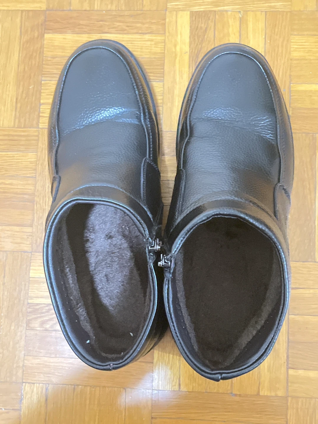 Men's Black Leather Winter Boots - photo 2