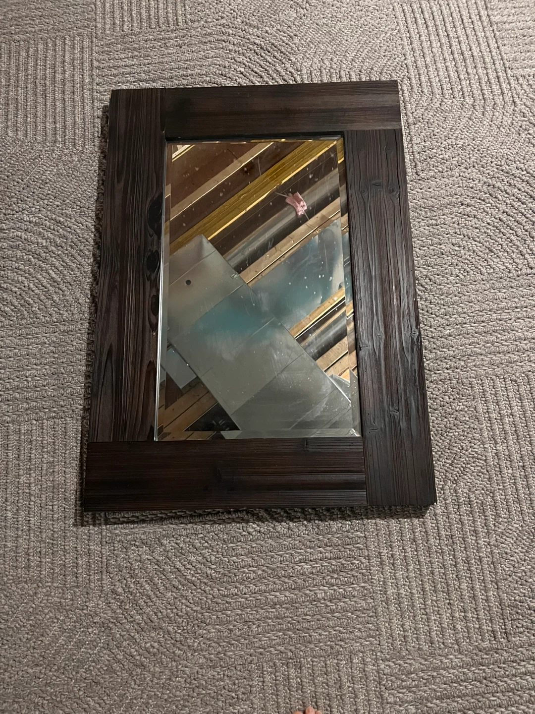 Rustic Wood Framed Mirror - photo 2