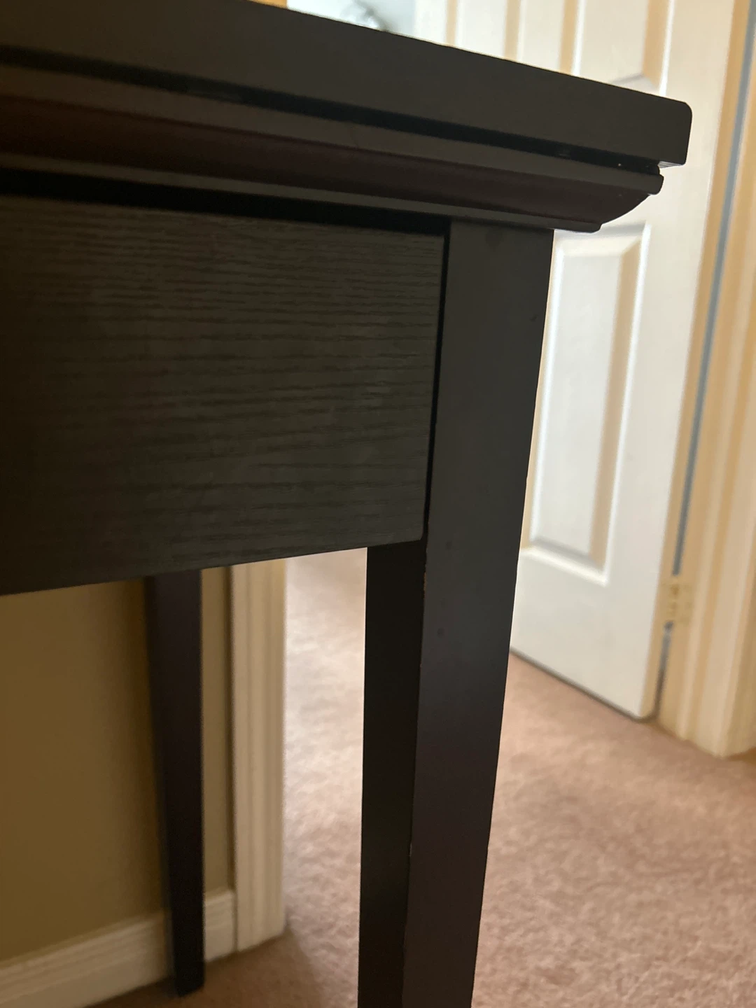 Dark Wood Console Table with Drawer - photo 4
