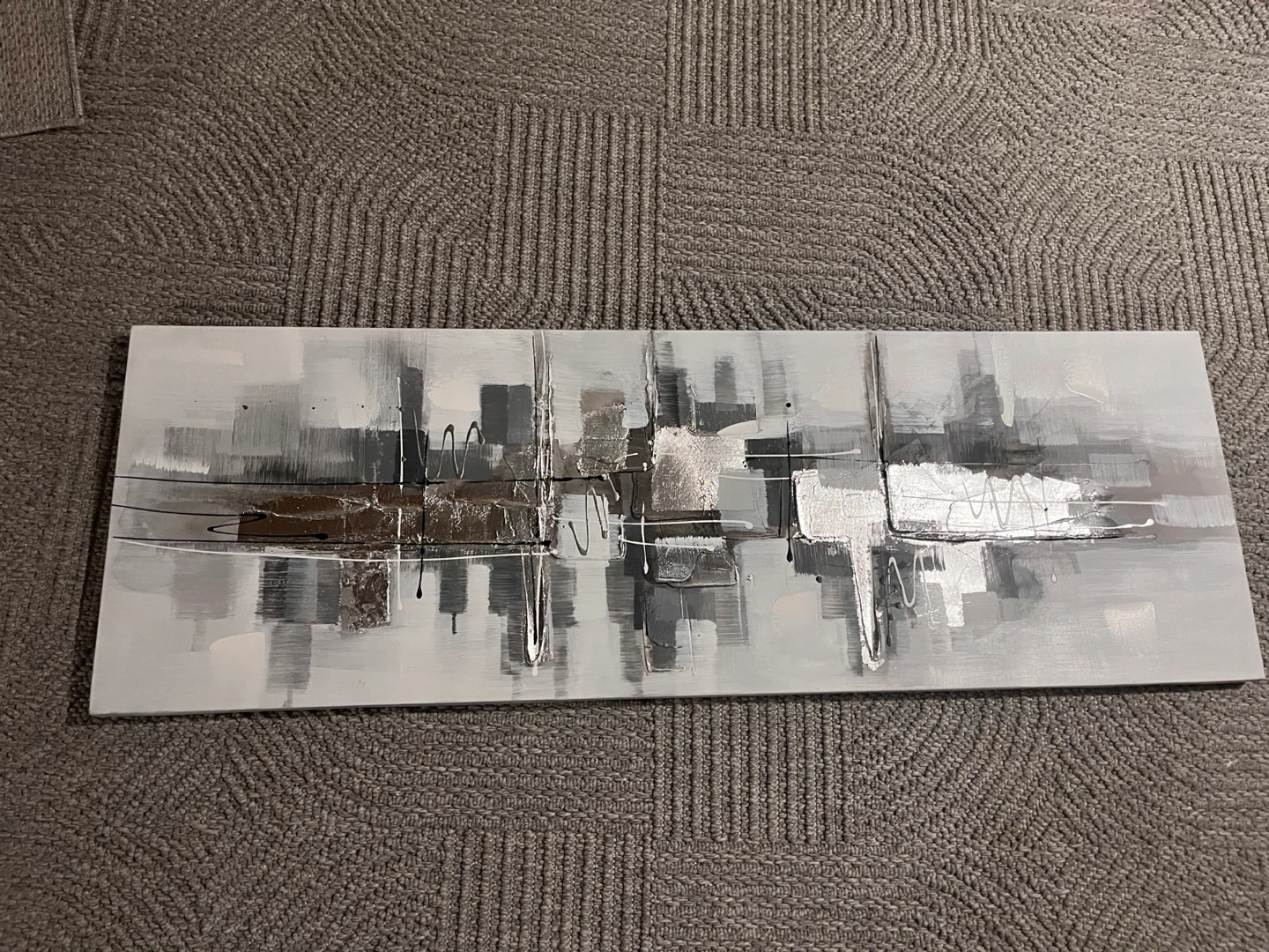 Modern Abstract Cityscape Wall Art Canvas Painting