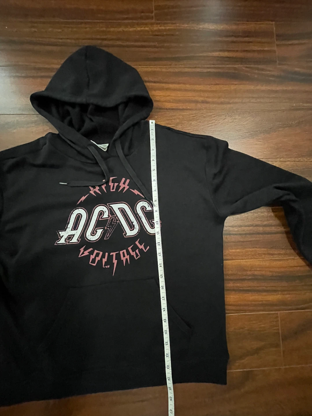 AC/DC women’s large hoodie, black, band graphic, High Voltage - photo 5