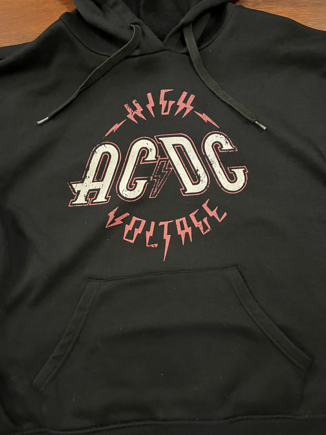 AC/DC women’s large hoodie, black, band graphic, High Voltage - photo 2