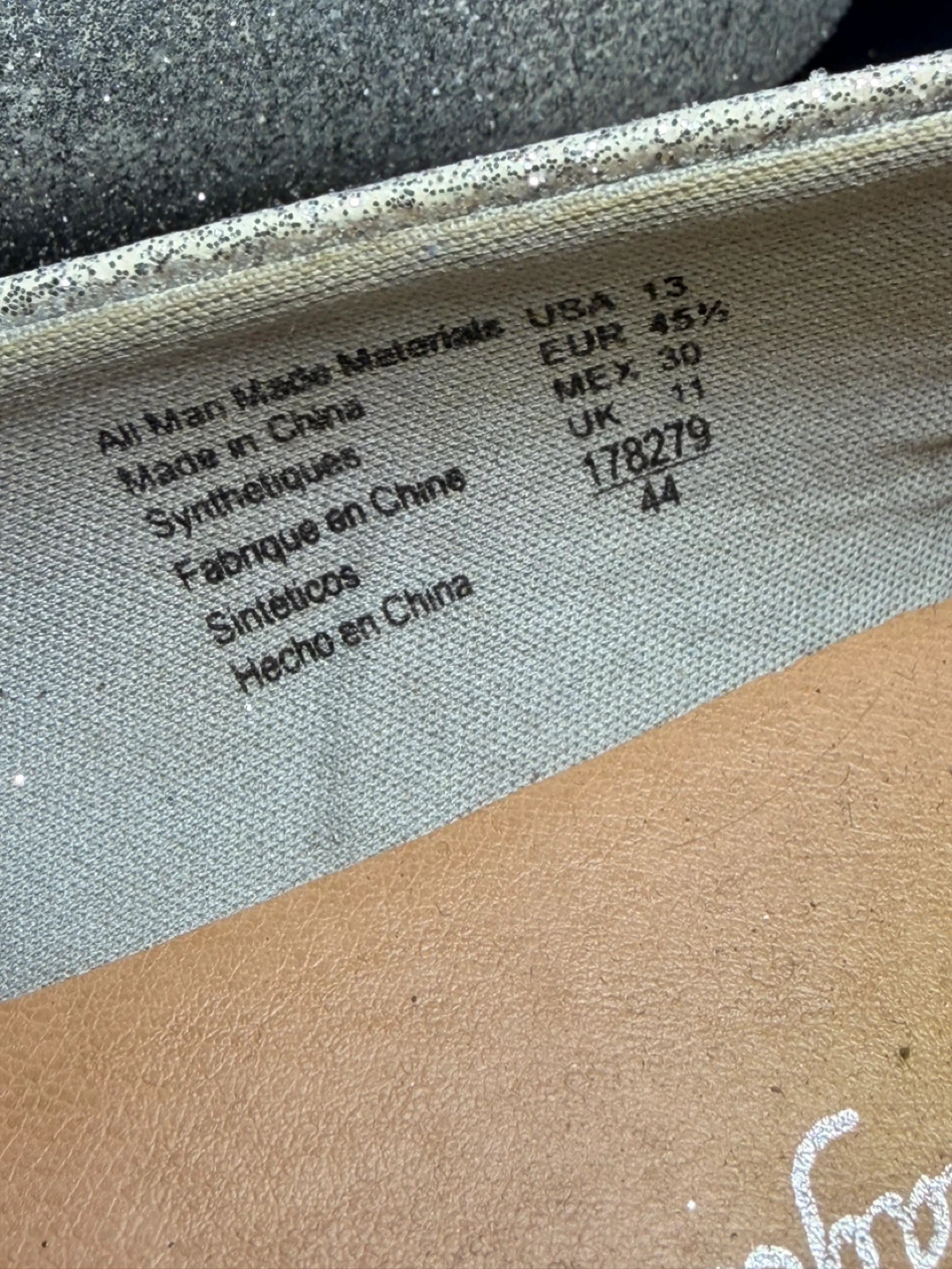 American Eagle Silver Glitter Ballet Flats Size 13 - photo 3