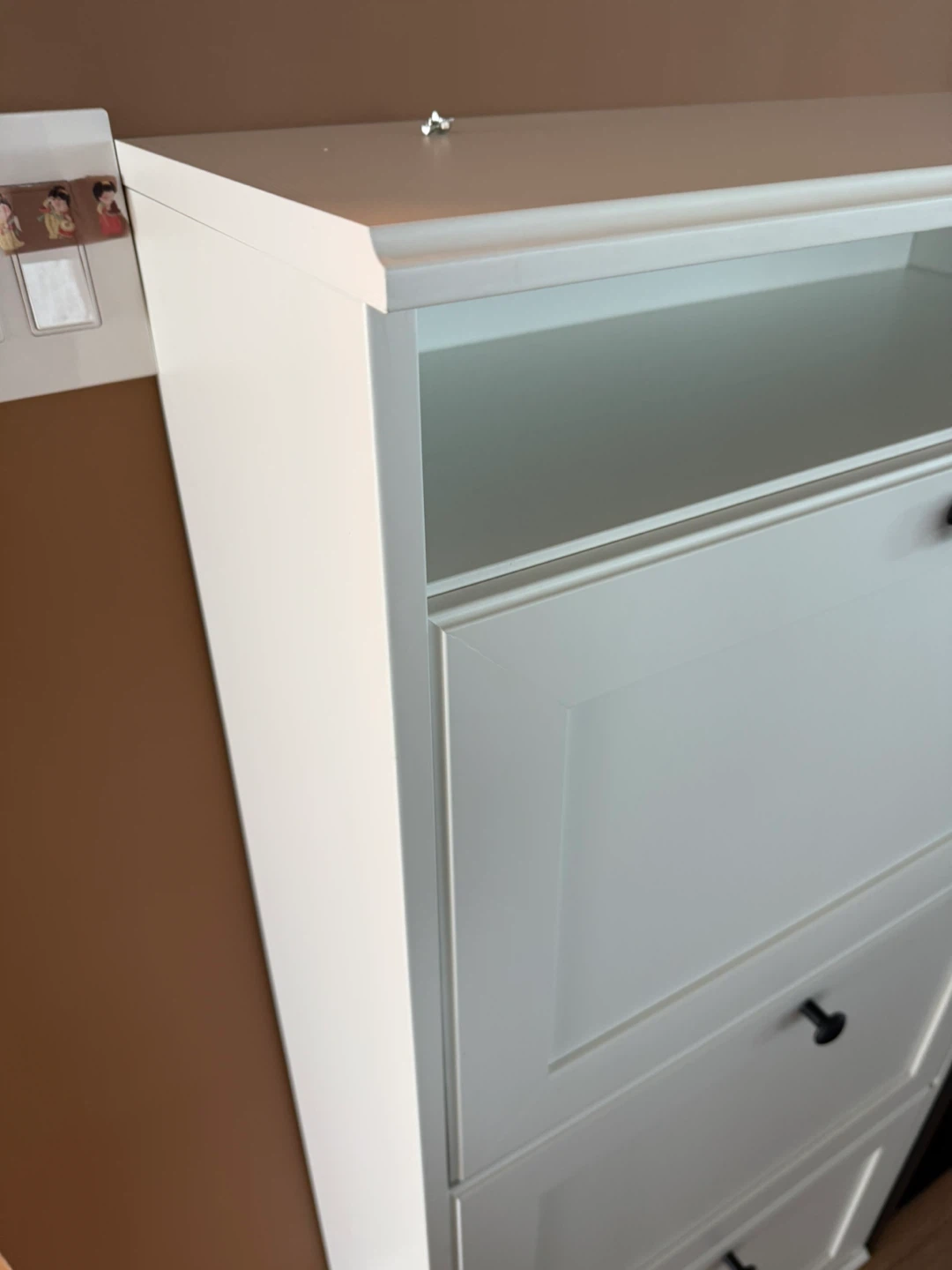 White 3-Drawer Shoe Cabinet - photo 4