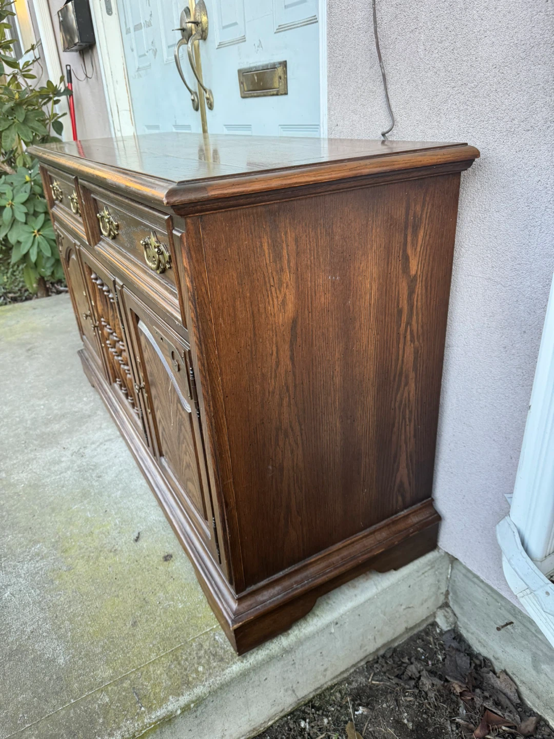 Solid Wood Sideboard Dresser with Drawers and Cabinets - photo 4