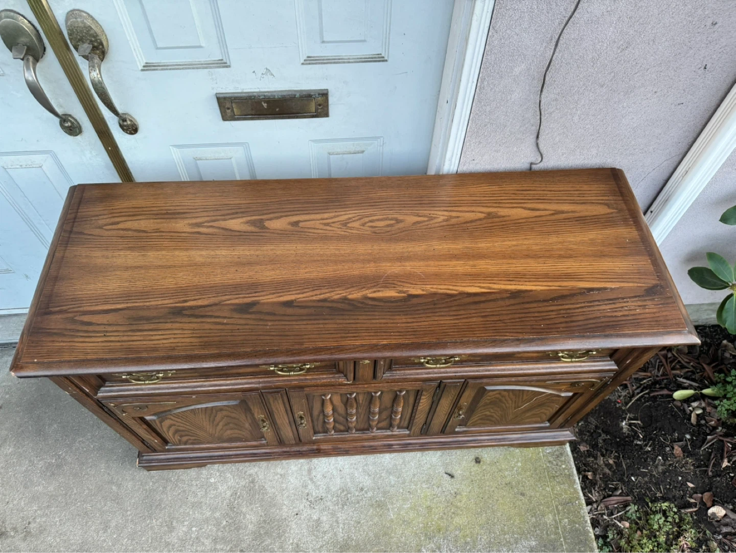 Solid Wood Sideboard Dresser with Drawers and Cabinets - photo 2