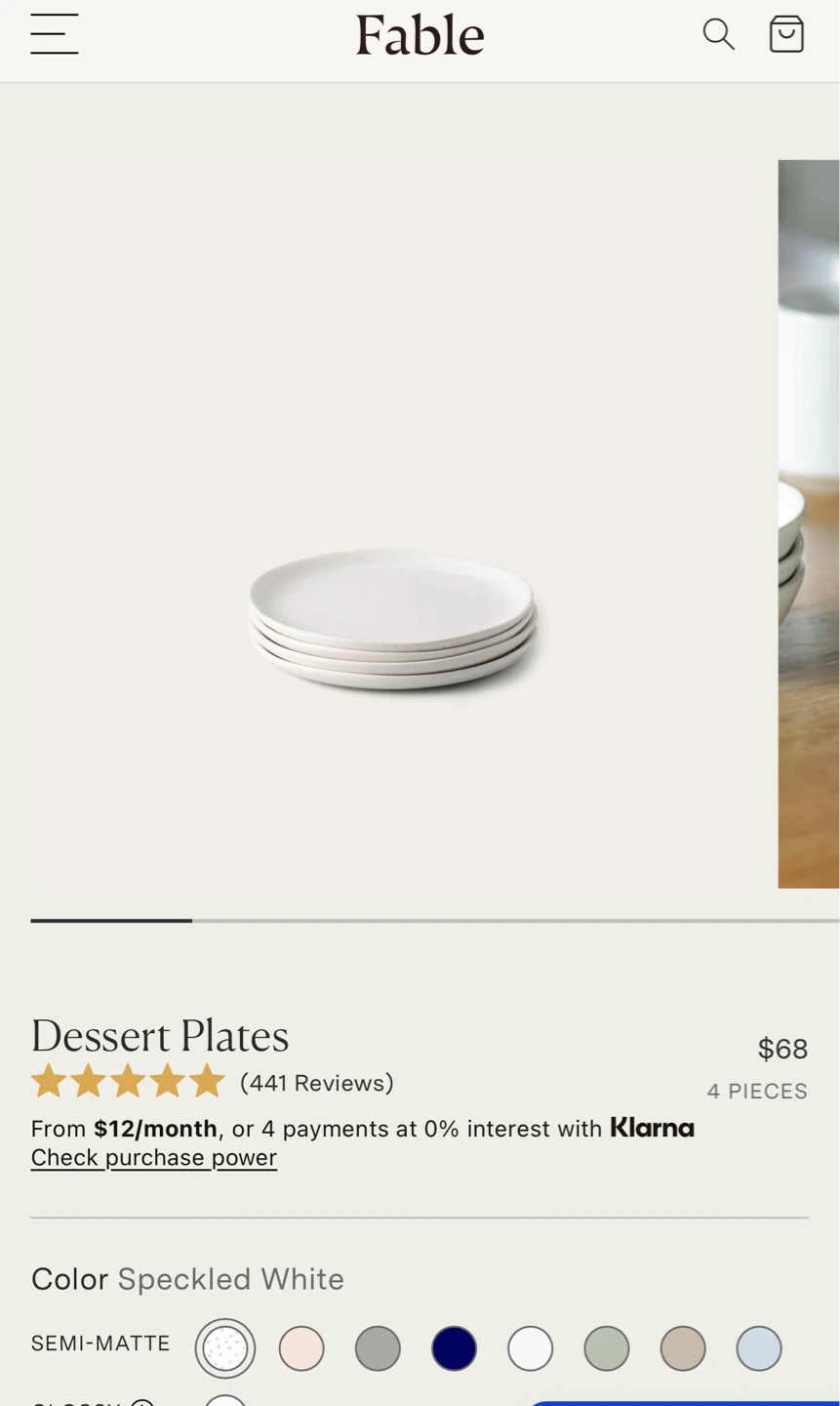 Fable Speckled White Dinnerware Set - serving for 2 - photo 3