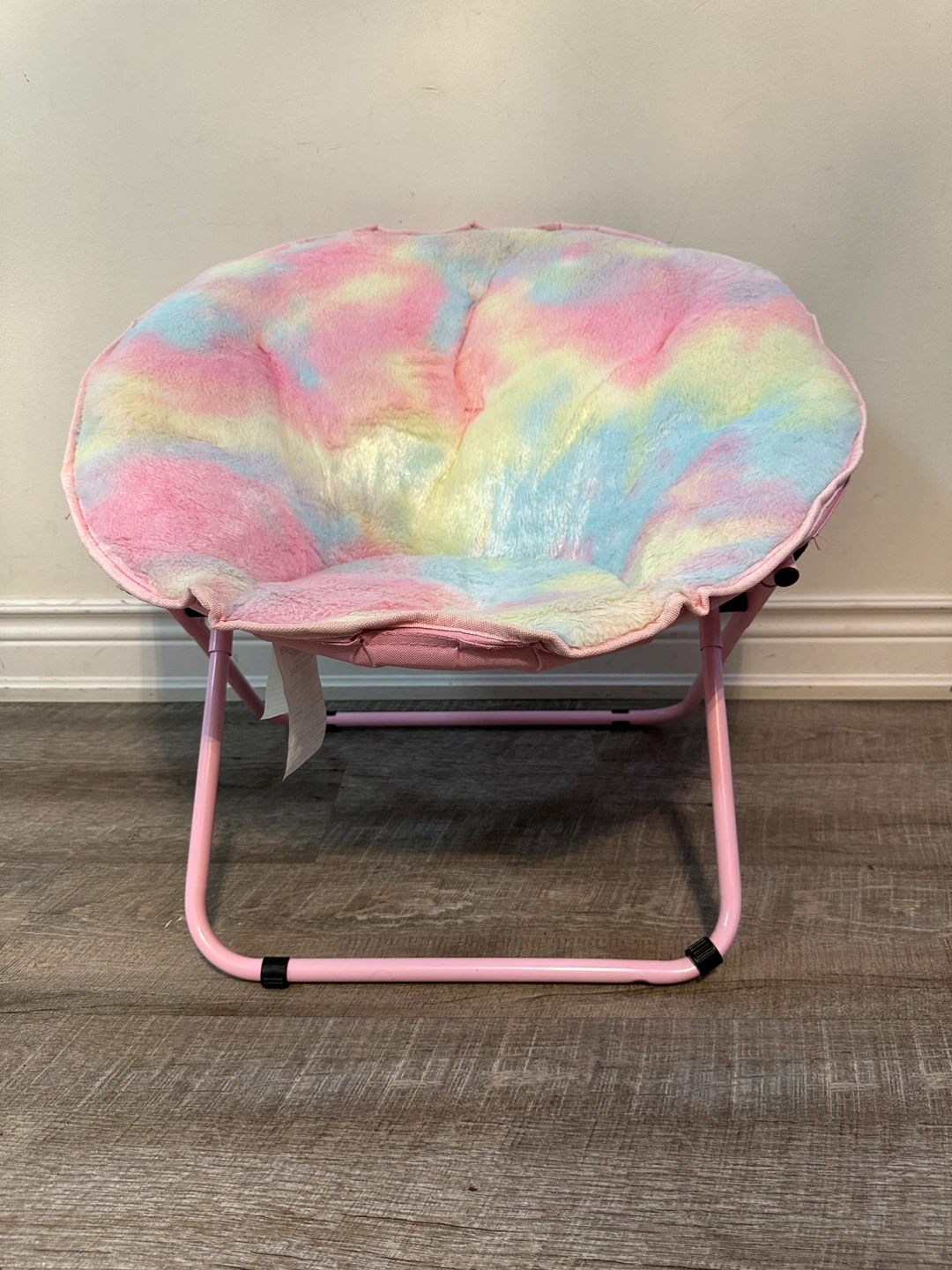 Almost new Fuzzy Tie-Dye Moon Chair - photo 2
