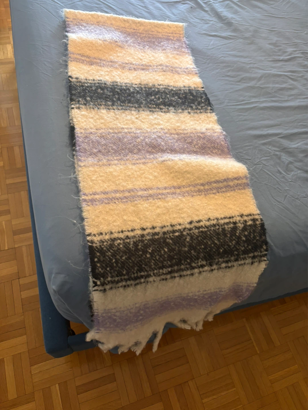 Striped Scarf with Fringe - photo 2