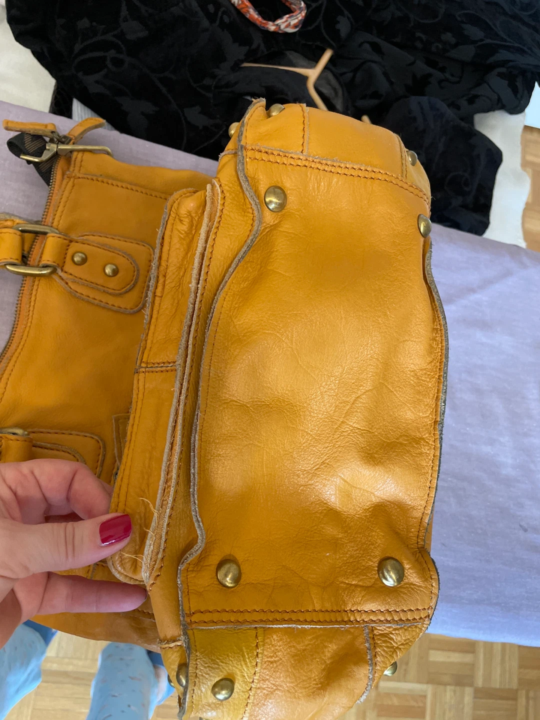 Whistles Mustard Yellow Leather Shoulder Bag - photo 3