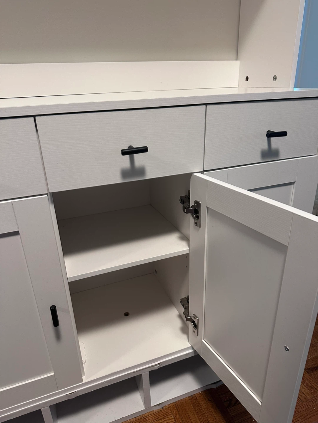 White Hutch with Drawers and Cabinet Doors - photo 4