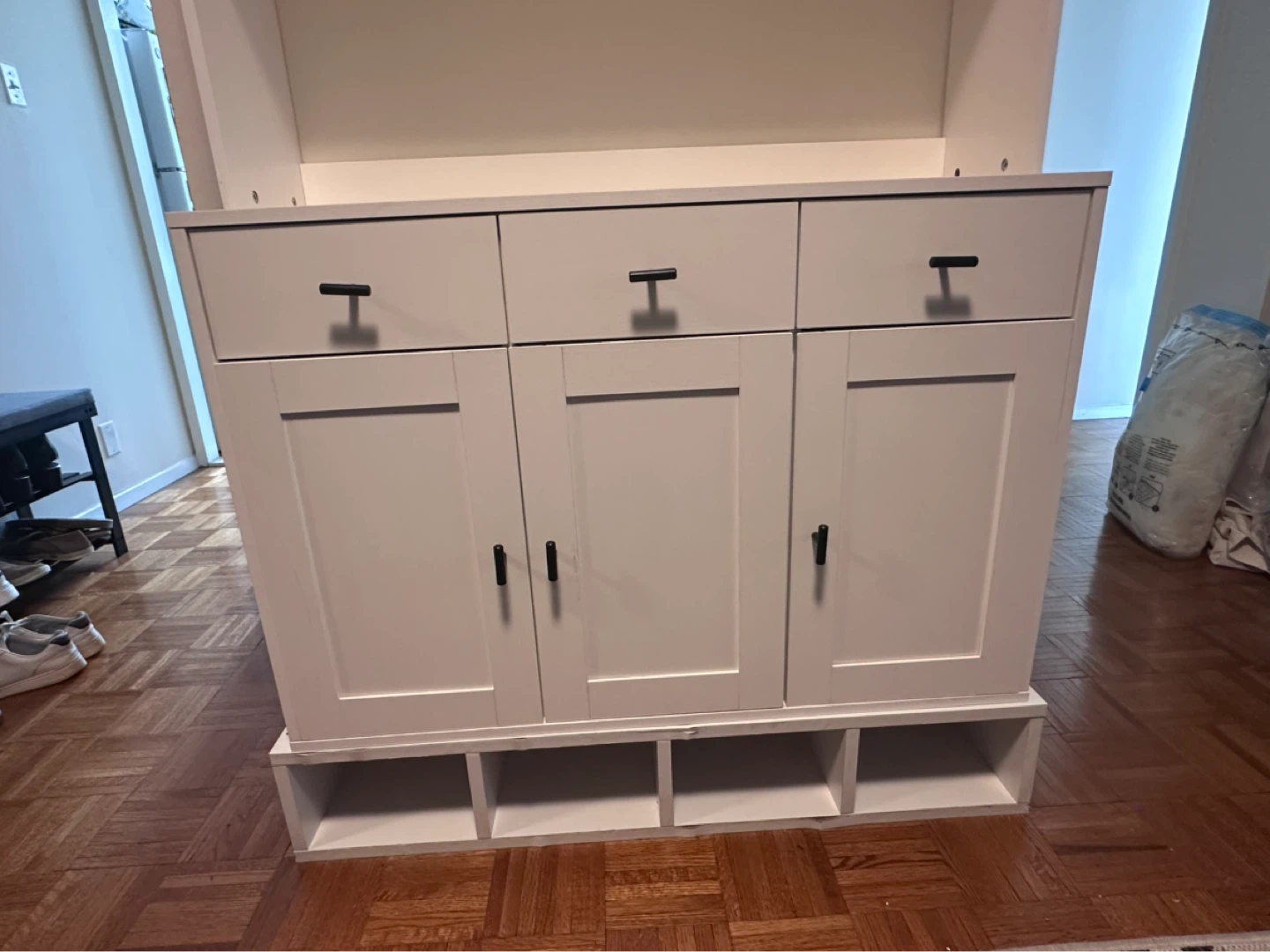 White Hutch with Drawers and Cabinet Doors - photo 5
