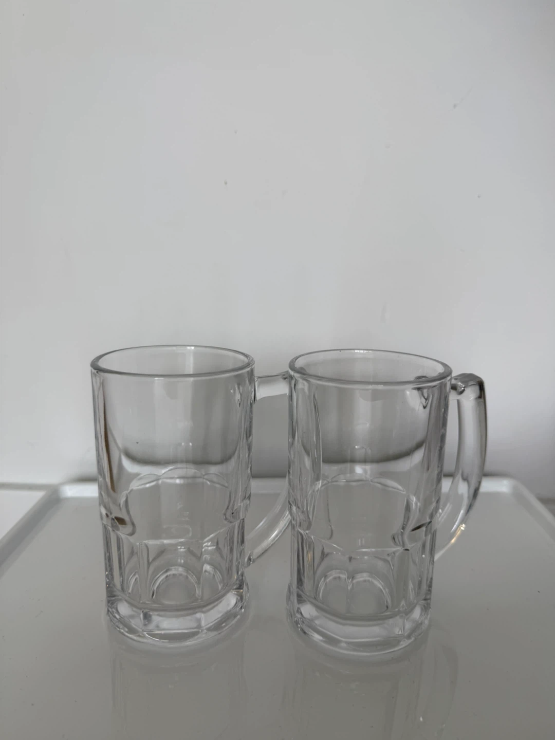 [Set of 2] Heavy Duty Glass Beer Mugs