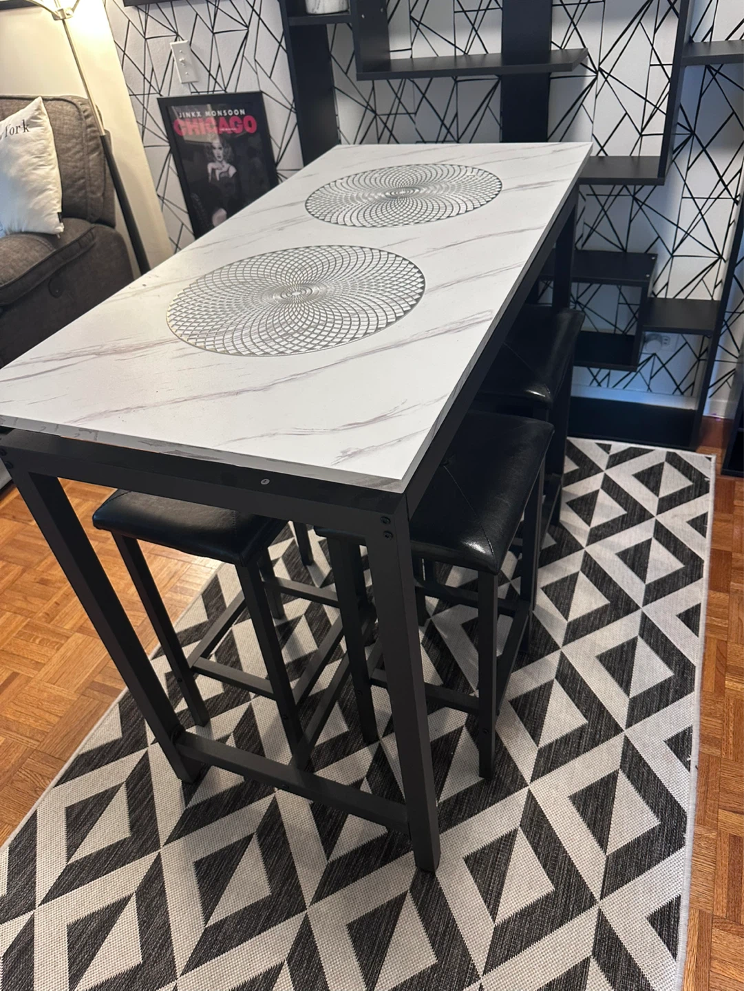Bar Table and Stools Set